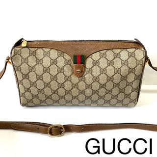 グッチ(Gucci)の【未使用級】GUCCI グッチ ショルダーバッグ　GGスプリーム×レザー(ショルダーバッグ)