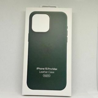 新品-純正互換品 iPhone15 promaxケースレザーケース グリーン(iPhoneケース)