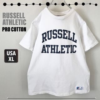 Russell Athletic - ラッセルアスレティック★プロコットン★アーチロゴ/雰囲気系Tシャツ★USA XL