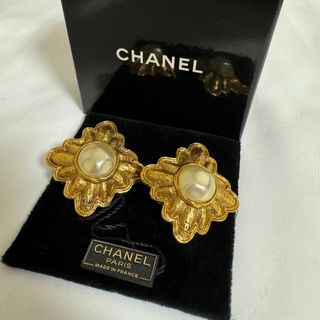 シャネル(CHANEL)の超美品　CHANEL ヴィンテージ　イヤリング　ひし形　大ぶり(イヤリング)