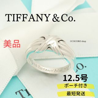 ティファニー(Tiffany & Co.)の【美品】TIFFANY＆Co. シグネチャー クロス リング(リング(指輪))