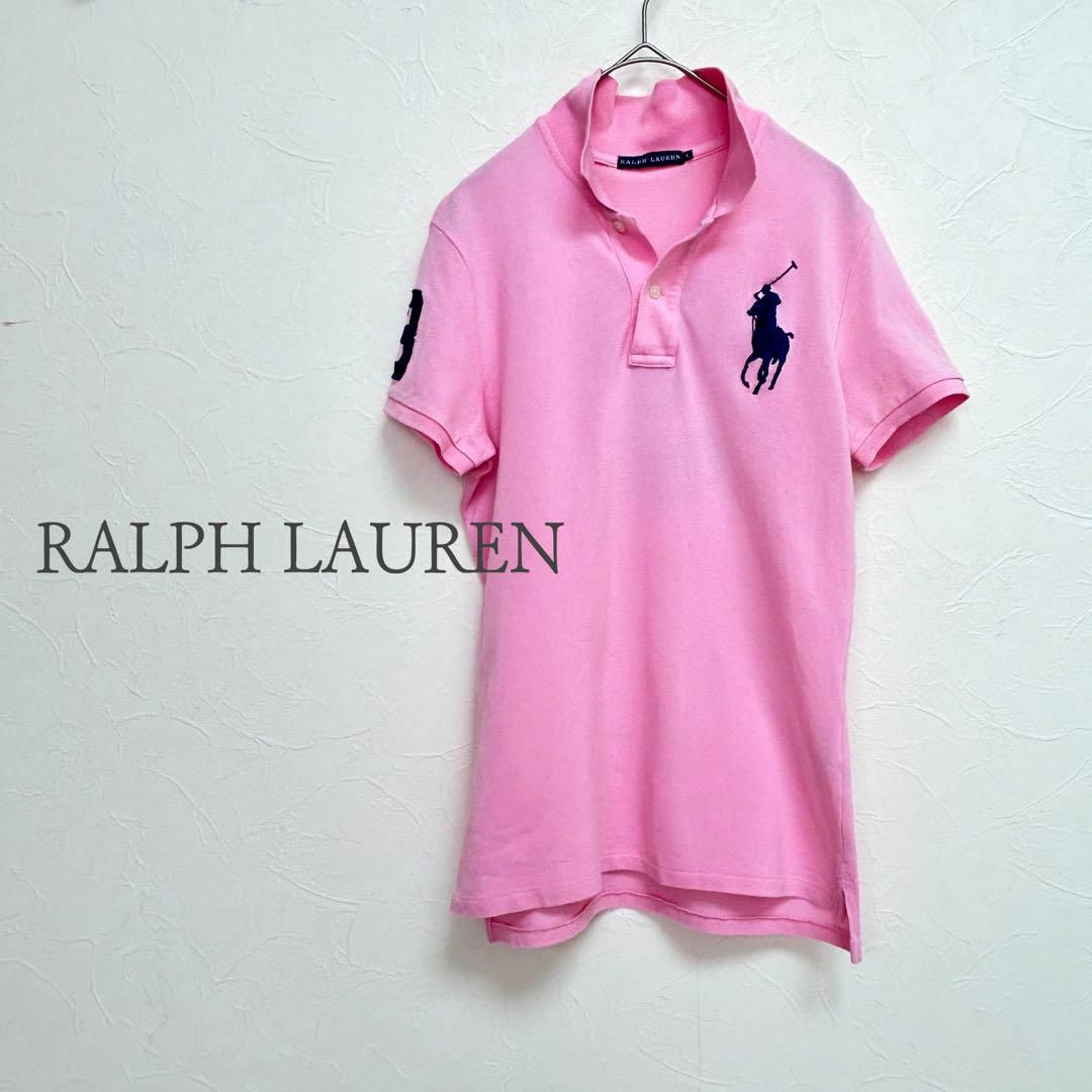 Ralph Lauren(ラルフローレン)のRALPH LAUREN ポロシャツ 半袖 ビッグポニー レディース ピンク L レディースのトップス(ポロシャツ)の商品写真