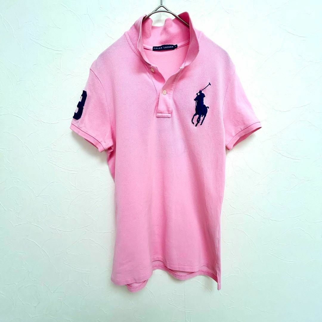 Ralph Lauren(ラルフローレン)のRALPH LAUREN ポロシャツ 半袖 ビッグポニー レディース ピンク L レディースのトップス(ポロシャツ)の商品写真