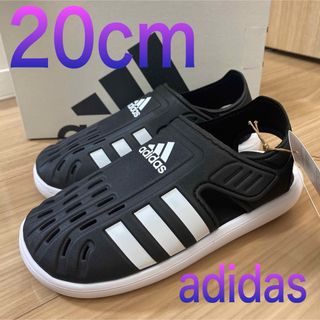 アディダス(adidas)の新品タグ付き20cm アディダス　サンダル　adidas 黒(サンダル)