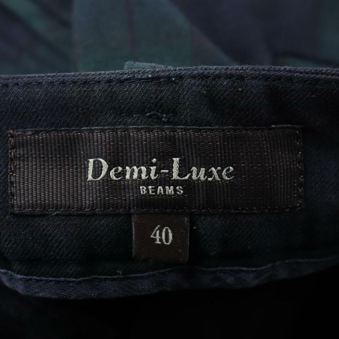 BEAMS(ビームス)のビームス パンツ ボトムス チェック柄 Demi-Luxe レディース 40サイズ グリーン BEAMS レディースのパンツ(その他)の商品写真