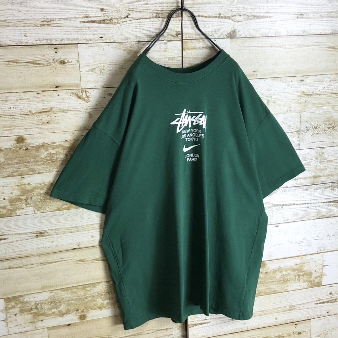 STUSSY(ステューシー)の【超希少コラボ】NIKE × STUSSY ビッグロゴ入りTシャツ 人気カラー メンズのトップス(Tシャツ/カットソー(半袖/袖なし))の商品写真