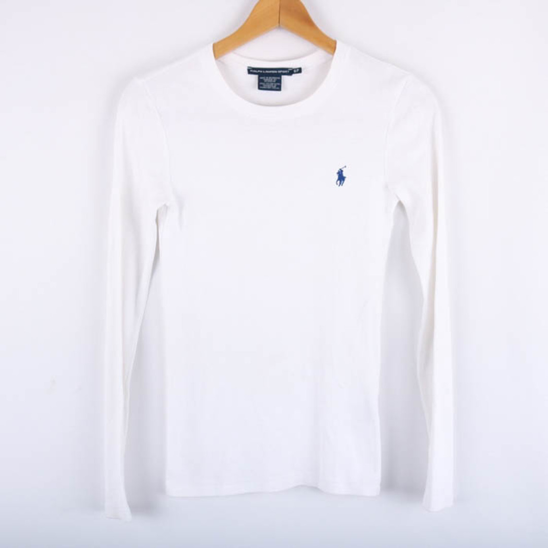 Ralph Lauren(ラルフローレン)のラルフローレン 長袖Ｔシャツ トップス カットソー SPORT レディース Sサイズ ホワイト RALPH LAUREN レディースのトップス(Tシャツ(長袖/七分))の商品写真