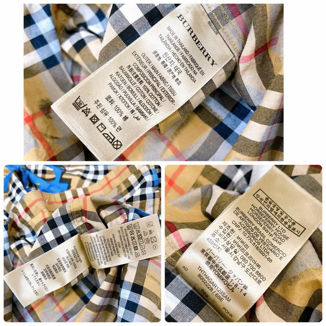 BURBERRY(バーバリー)の希少　BURBERRY バーバリー グラフィティシャツ　ノバチェック　長袖 レディースのトップス(シャツ/ブラウス(長袖/七分))の商品写真