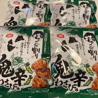 カメダセイカ(亀田製菓)の亀田製菓　（販路限定品）技のこだ割り　鬼辛わさび味×4袋(菓子/デザート)