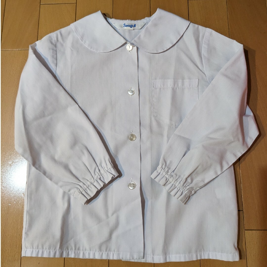 seagull kids幼稚園制服 丸襟長袖ブラウス 110センチ キッズ/ベビー/マタニティのキッズ服女の子用(90cm~)(ブラウス)の商品写真