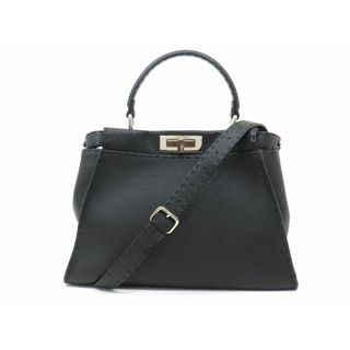 フェンディ(FENDI)のフェンディ 8BN290-Q0J-F0E66 カーフレザー ネロ×ムー セレリア ピーカブー ミディアム ハンドバッグ 【池袋店】 【中古】(ハンドバッグ)