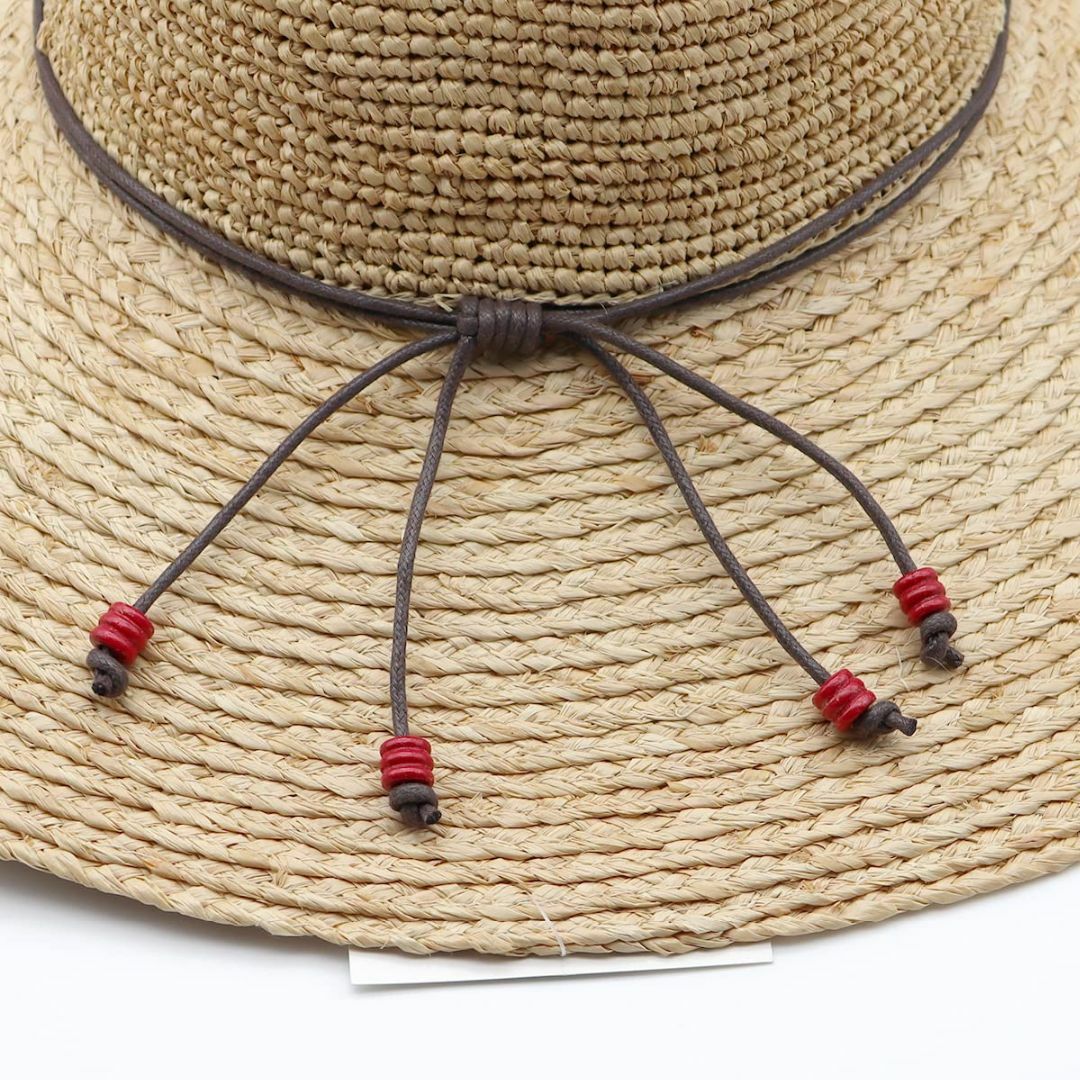 [サングローブ] 麦わら帽子 レディース 帽子 春 夏 つば広 ラフィア ハット レディースのファッション小物(その他)の商品写真