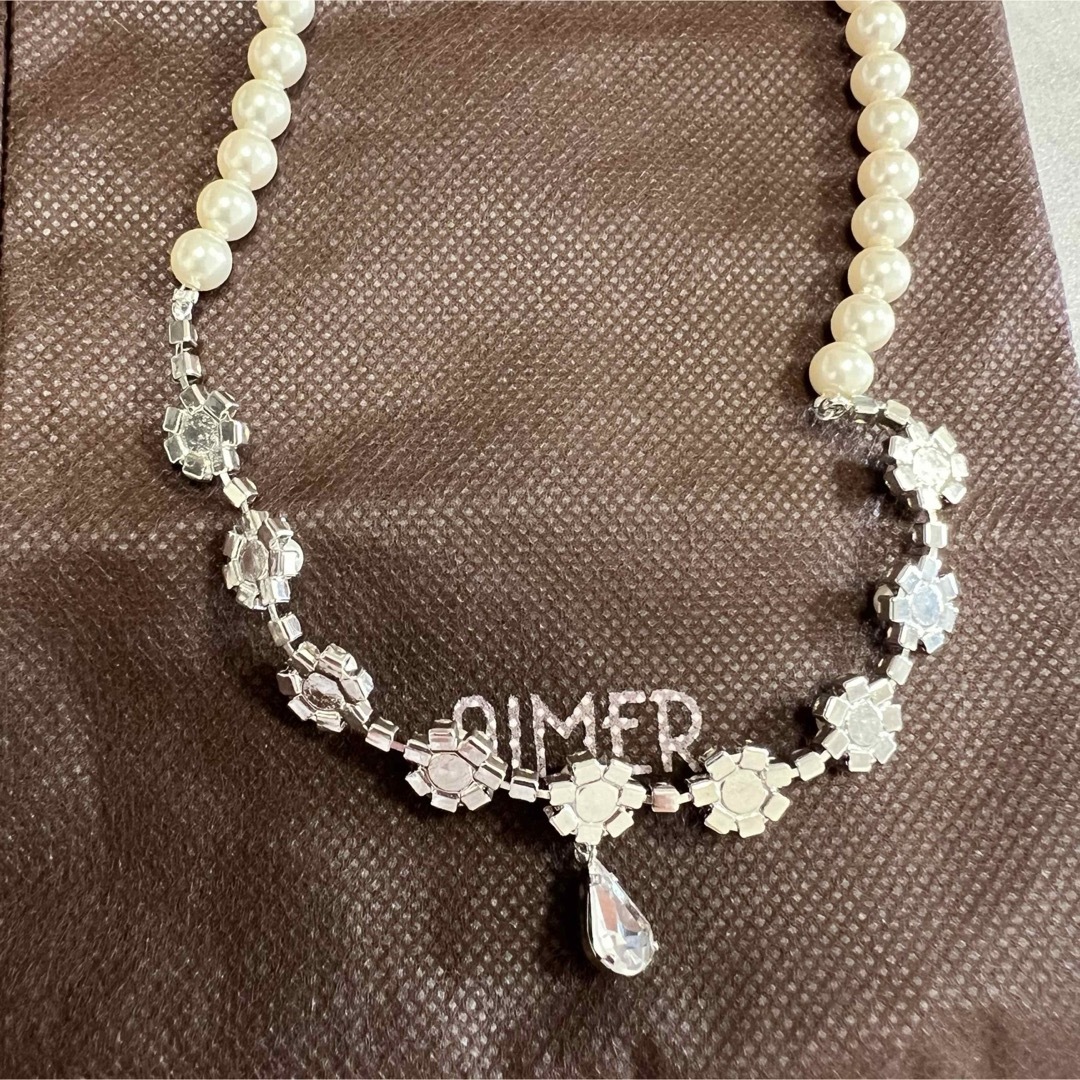 AIMER(エメ)のAIMER ネックレス・ブレスレット　セット　結婚式　セレモニー　パールホワイト レディースのアクセサリー(ネックレス)の商品写真