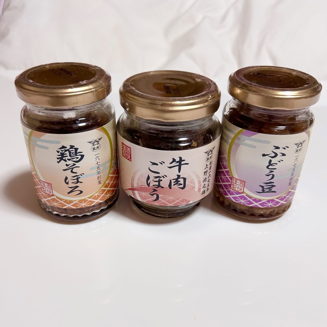 佃煮　3瓶 食品/飲料/酒の加工食品(缶詰/瓶詰)の商品写真