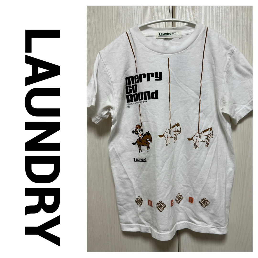 LAUNDRY(ランドリー)のLAUNDRY Tシャツ 半袖 メリーゴーランド ボーイ ガール ホワイト S レディースのトップス(Tシャツ(半袖/袖なし))の商品写真