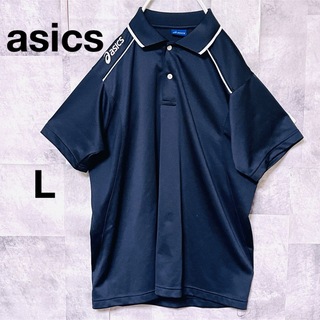 asics - アシックスゴルフウェア　ポロシャツ　刺繍ロゴ　肩ロゴ　L ブラック