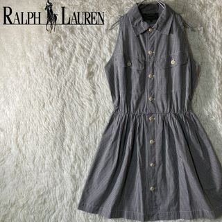 ラルフローレン(Ralph Lauren)の極美品 ラルフローレンカントリー ノースリーブワンピース 11 L チェック(ひざ丈ワンピース)