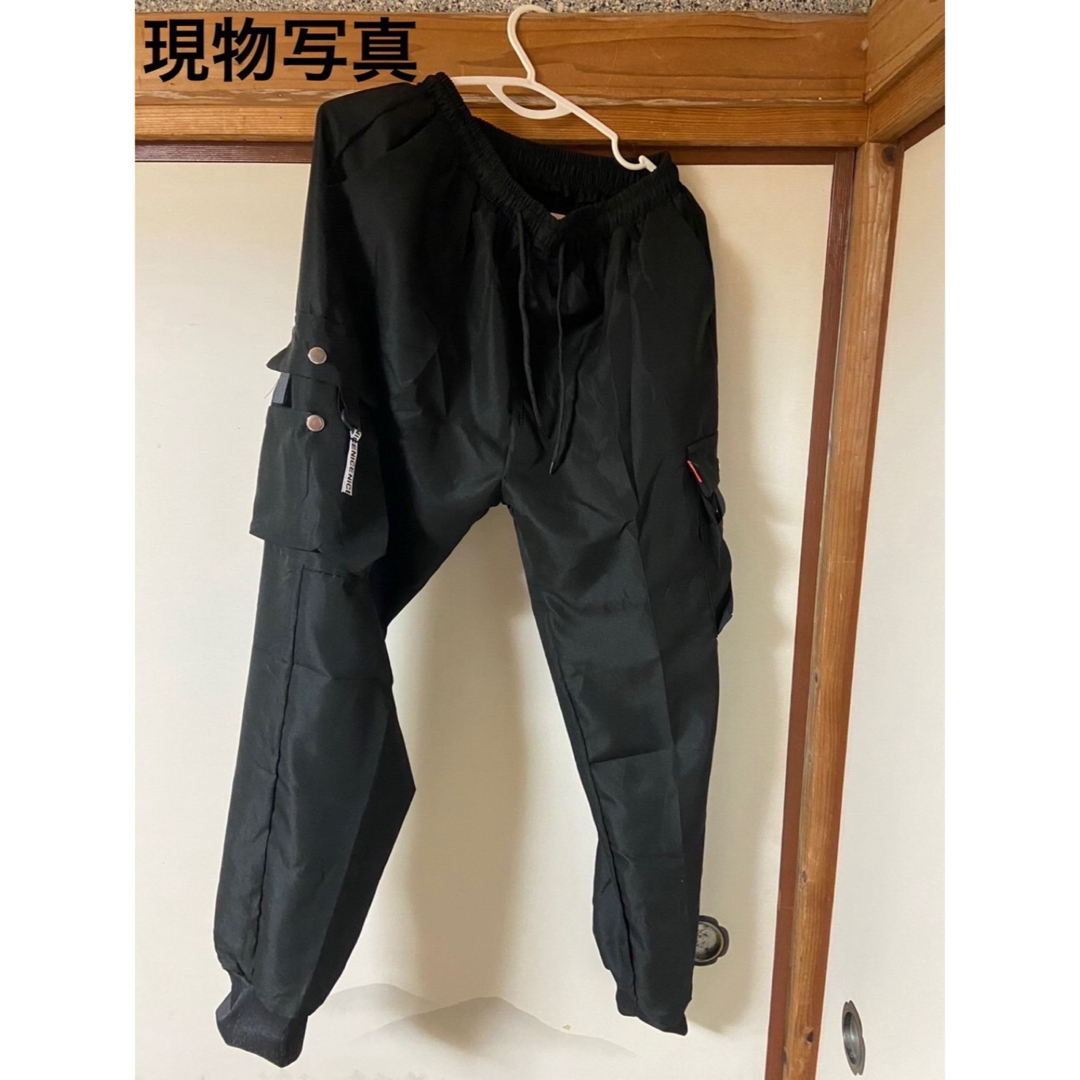 【新品・未使用】メンズ 3XL カーゴパンツ ワークパンツ ゆったり ブラック メンズのパンツ(ワークパンツ/カーゴパンツ)の商品写真