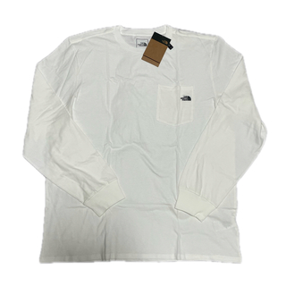 ザノースフェイス(THE NORTH FACE)のTHE NORTH FACE ロンT 海外XLサイズ　ホワイト(Tシャツ/カットソー(七分/長袖))