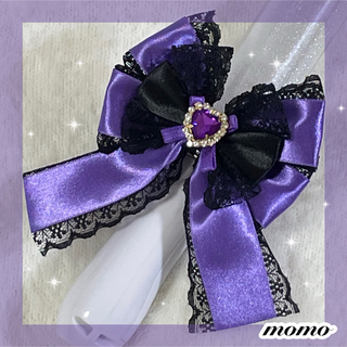 キンブレリボン 紫 × 黒(アイドルグッズ)