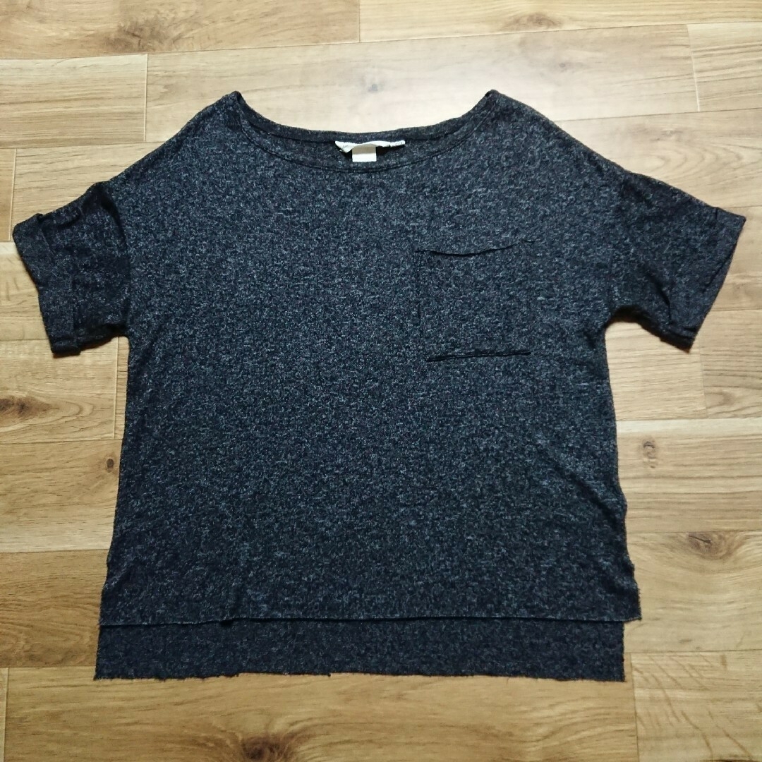 H&M(エイチアンドエム)のH＆M ニット カットソー Tシャツ 半袖 レディースL レディースのトップス(カットソー(半袖/袖なし))の商品写真