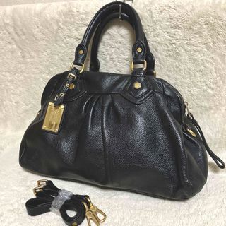 マークジェイコブス(MARC JACOBS)のマークジェイコブス　2way  ブラック　シボ革　本革　チャーム付き(ショルダーバッグ)