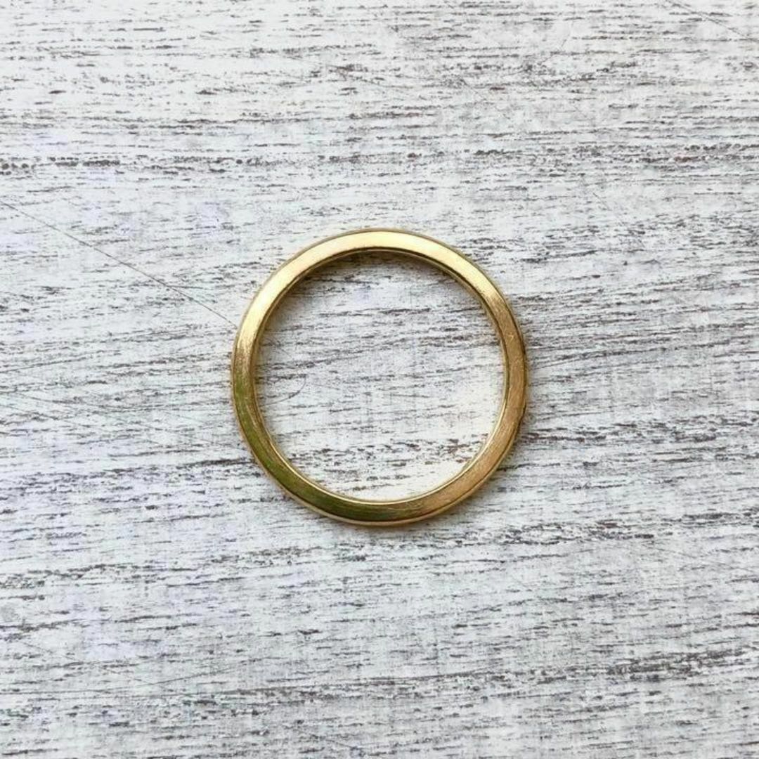 アレルギー対応！ステンレス製2mm甲丸ゴールドリング　指輪　ピンキーリング レディースのアクセサリー(リング(指輪))の商品写真