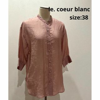 ルクールブラン le. coeur blanc シアーギャザースリーブ シャツ