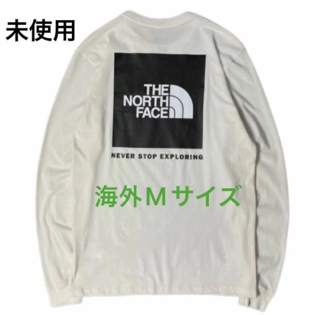 THE NORTH FACE(ザノースフェイス)のTHE NORTH FACE 長袖Tシャツ 海外Mサイズ　ガーデニアホワイト メンズのトップス(Tシャツ/カットソー(七分/長袖))の商品写真