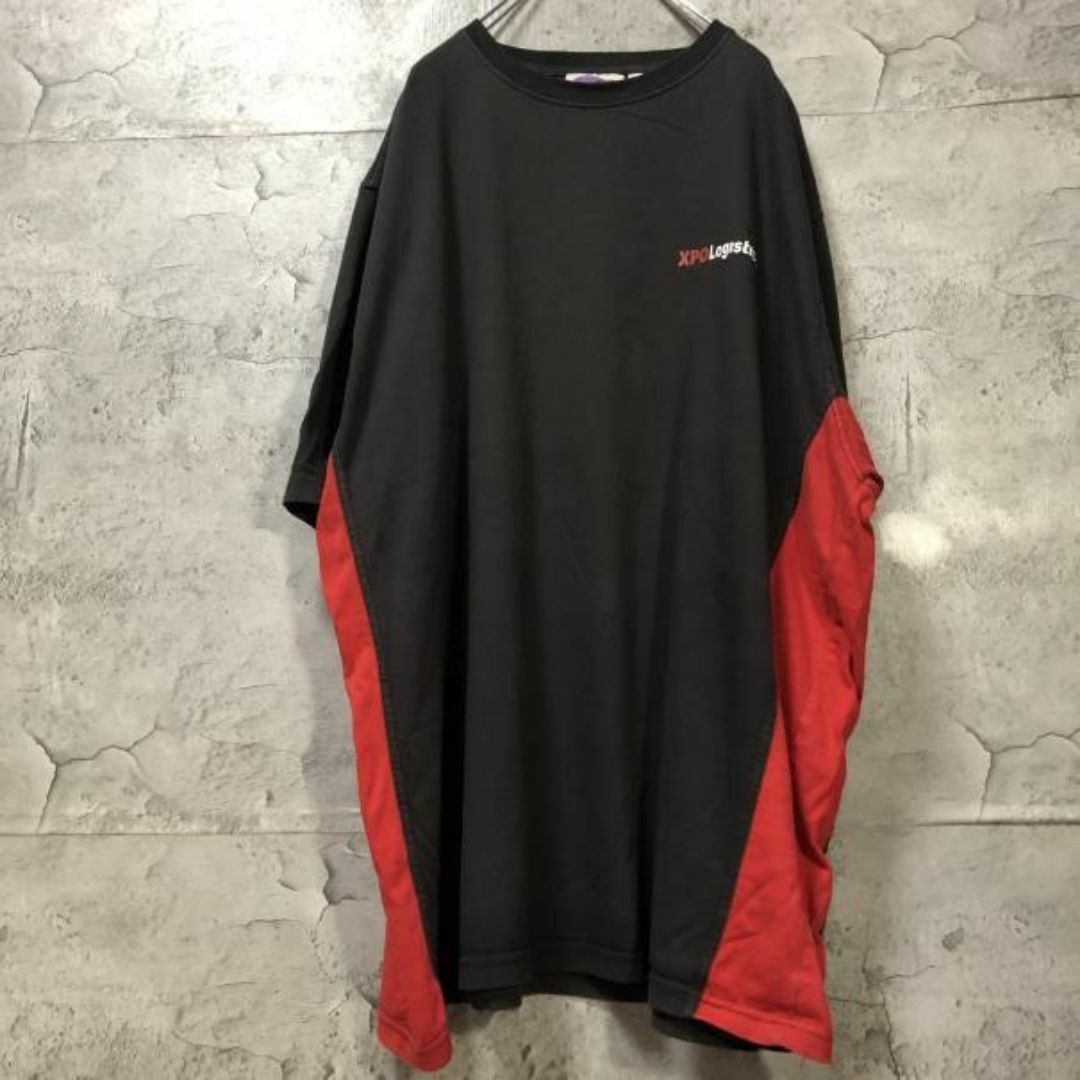 XPO LOGISTICS 企業ロゴ USA輸入 オーバーサイズ Tシャツ メンズのトップス(Tシャツ/カットソー(半袖/袖なし))の商品写真