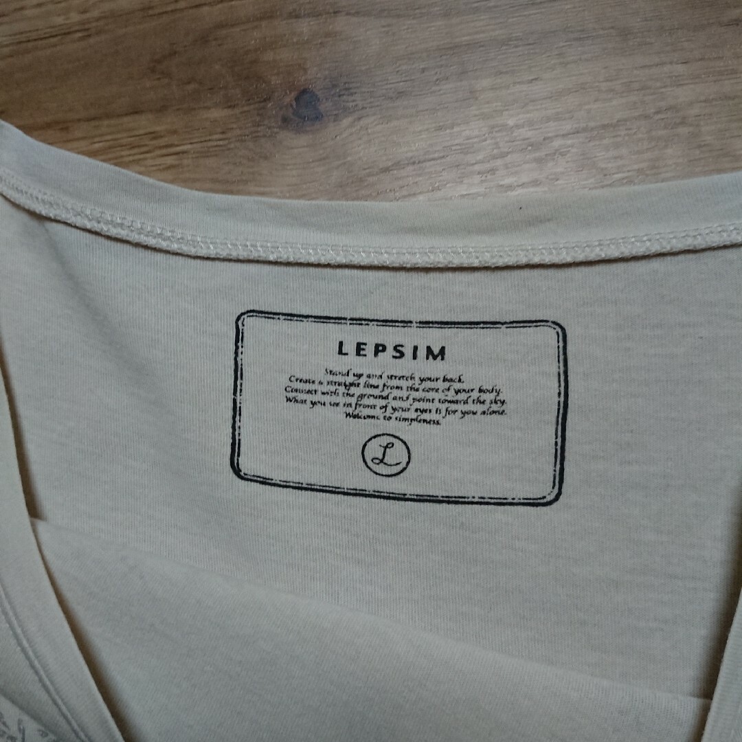 LEPSIM(レプシィム)のLEPSIM 半袖 5分袖 Tシャツ レディースL レディースのトップス(Tシャツ(半袖/袖なし))の商品写真