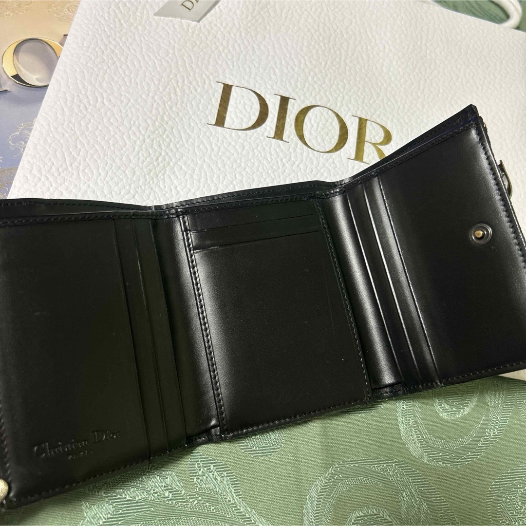 Christian Dior(クリスチャンディオール)のChristian Dior  D金具 チャーム付き オブリーク  三折り財布 レディースのファッション小物(財布)の商品写真