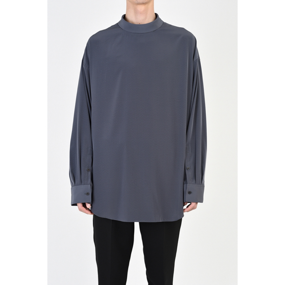 LAD MUSICIAN(ラッドミュージシャン)のDECHINE BACK-FRONT SHIRT シャツ　パープルグレー レディースのトップス(シャツ/ブラウス(長袖/七分))の商品写真