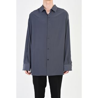 LAD MUSICIAN - DECHINE BACK-FRONT SHIRT シャツ　パープルグレー