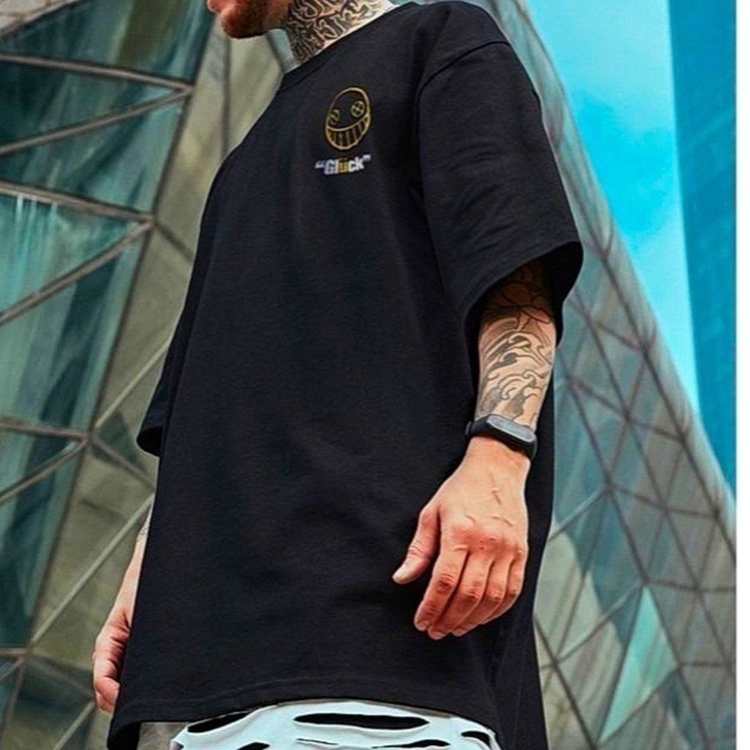 【売れ筋商品！】　Ｔシャツ　半袖　スマイル　オーバーサイズ　ストリート　３ＸＬ メンズのトップス(Tシャツ/カットソー(半袖/袖なし))の商品写真