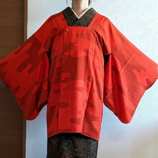 【美品】道行 羽織 正絹 霞柄(着物)