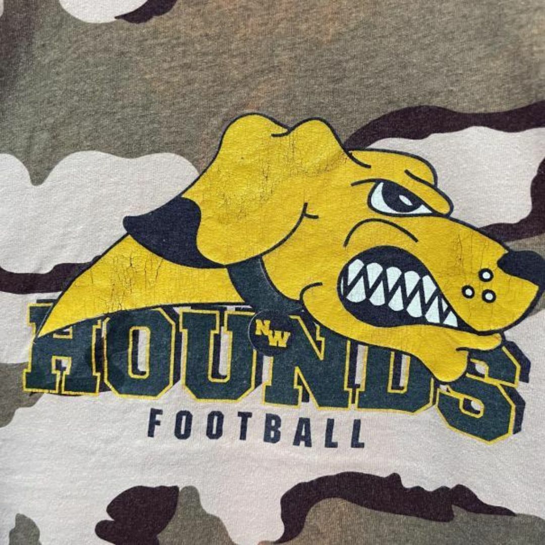 HOUNDS フットボール イヌ USA輸入 迷彩 ビック Tシャツ メンズのトップス(Tシャツ/カットソー(半袖/袖なし))の商品写真