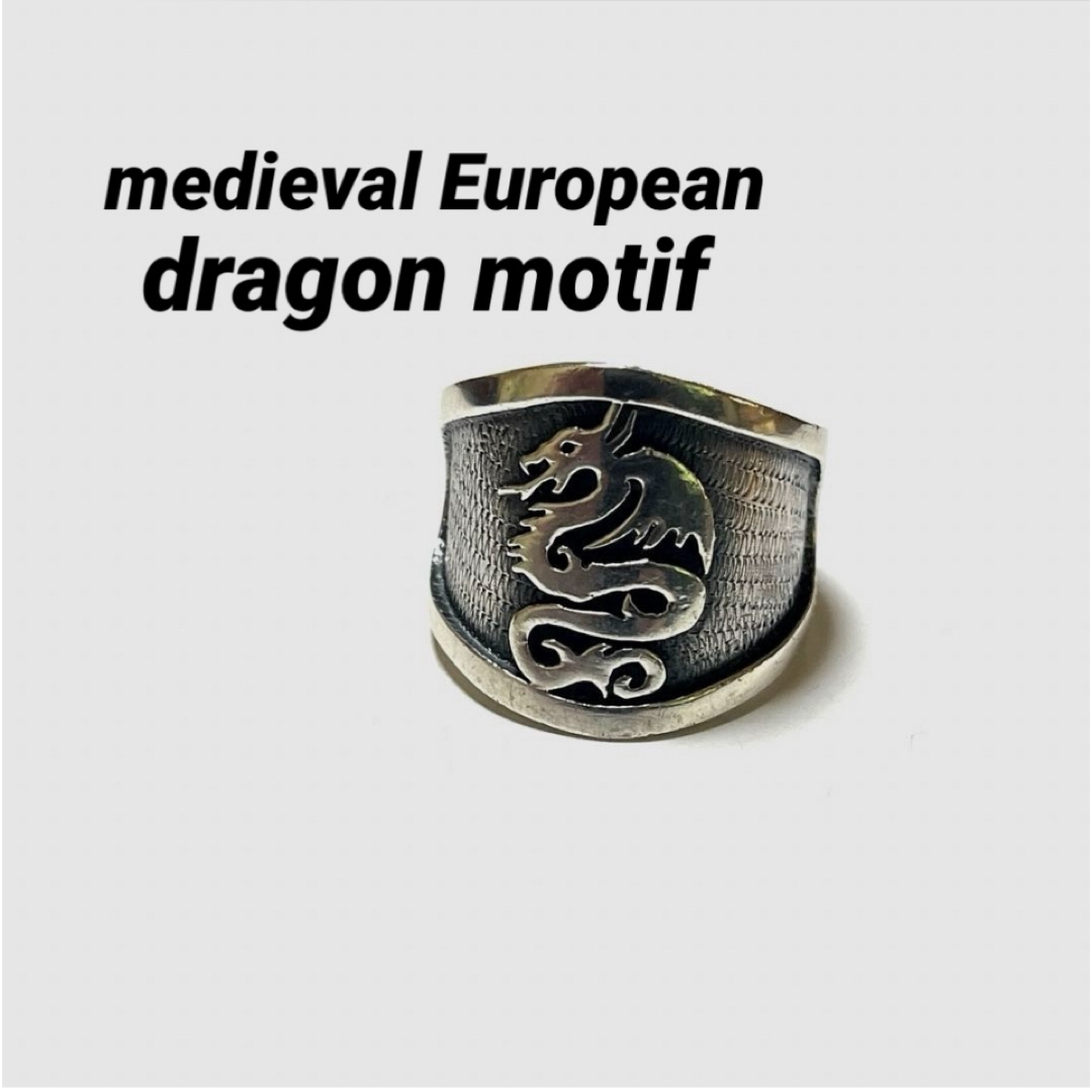 VINTAGE(ヴィンテージ)のドラゴン(中世ヨーロッパ)モチーフ/ヴィンテージ 925 リング約24号位 メンズのアクセサリー(リング(指輪))の商品写真
