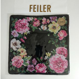 フェイラー(FEILER)のフェイラー　フローラルクラウン　ブラック　ハンカチ(ハンカチ)