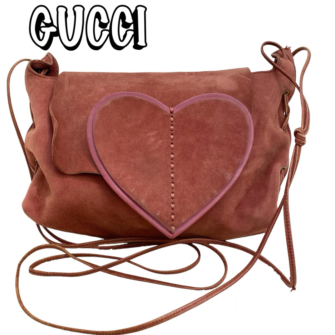 Gucci(グッチ)のGUCCI☆ショルダーバッグ☆スエード☆ハート レディースのバッグ(ショルダーバッグ)の商品写真