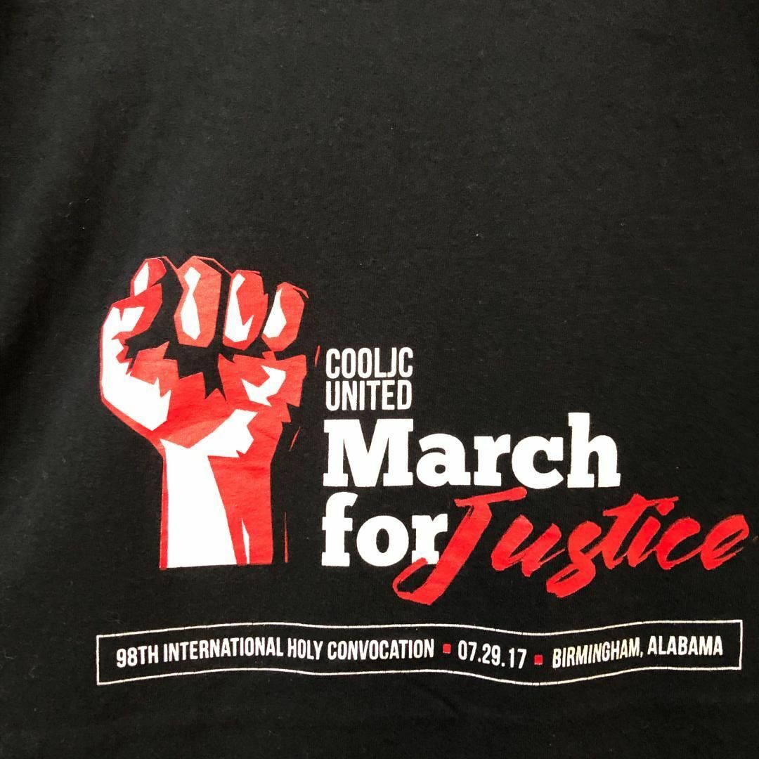 March for Justice 拳 アメリカ輸入 オーバーサイズ Tシャツ メンズのトップス(Tシャツ/カットソー(半袖/袖なし))の商品写真