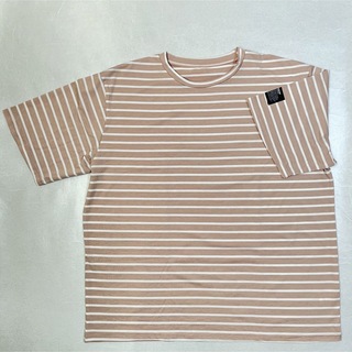 ウリッカ uricca  Tシャツ  半袖  M モスピンク×ホワイト　ボーダー(Tシャツ(半袖/袖なし))