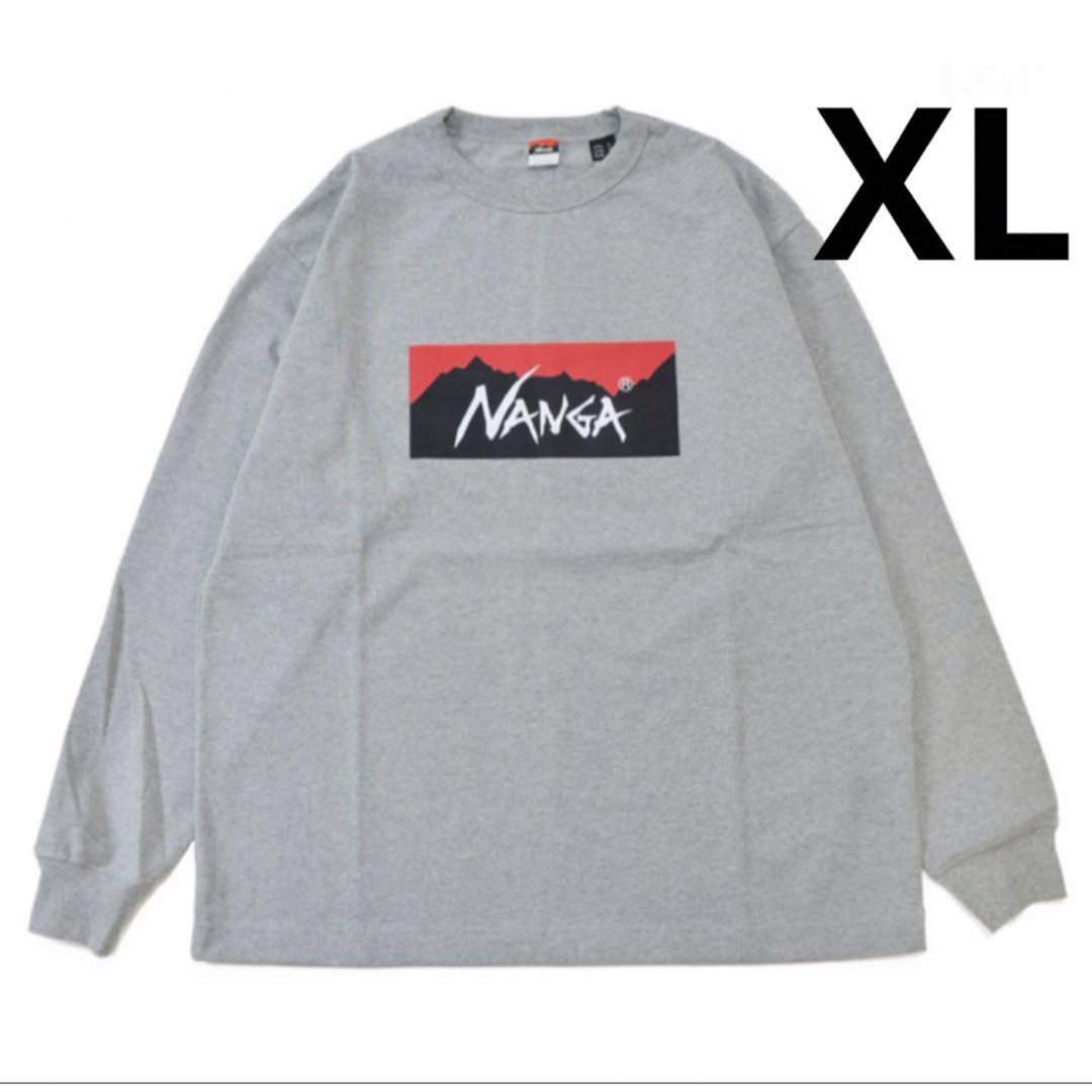 NANGA(ナンガ)のNANGA ナンガ　エコハイブリッド　ボックスロゴ ロングスリーブ ティー　XL メンズのトップス(Tシャツ/カットソー(七分/長袖))の商品写真