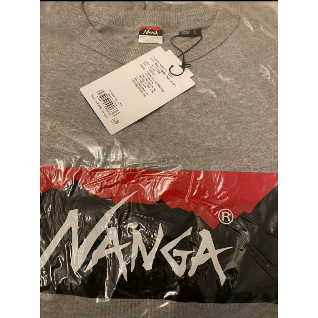 NANGA(ナンガ)のNANGA ナンガ　エコハイブリッド　ボックスロゴ ロングスリーブ ティー　XL メンズのトップス(Tシャツ/カットソー(七分/長袖))の商品写真