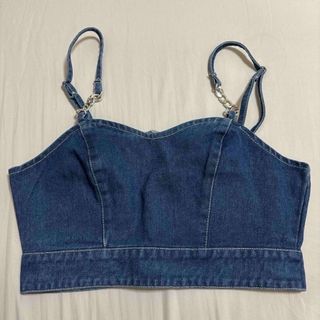 SHEIN - SHEIN シーイン MOD ジップバック キャミ デニムトップス