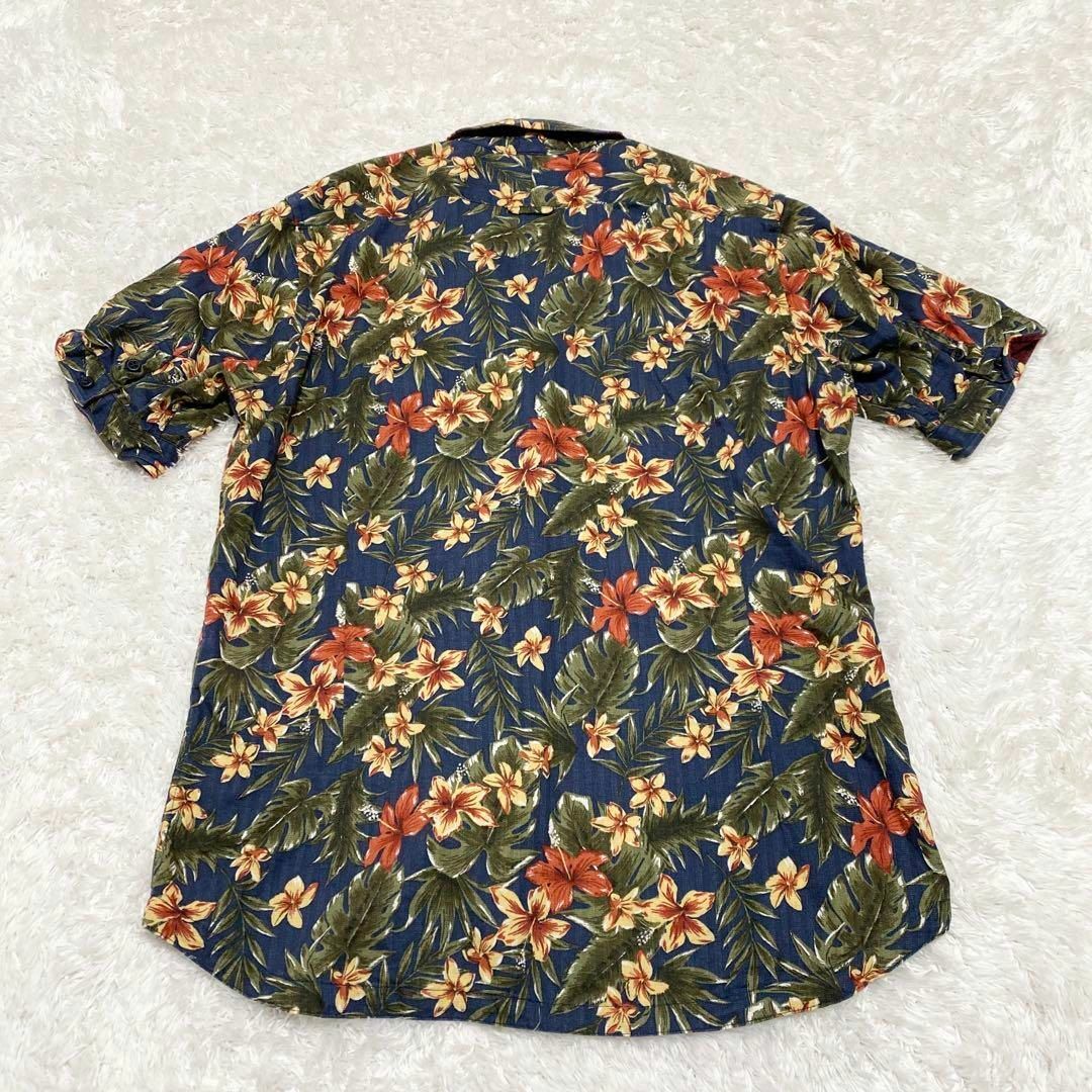 NICOLE CLUB FOR MEN(ニコルクラブフォーメン)のNICOLE CLUB FOR MEN ☆ 柄シャツ リネン混 花柄シャツ メンズのトップス(Tシャツ/カットソー(半袖/袖なし))の商品写真