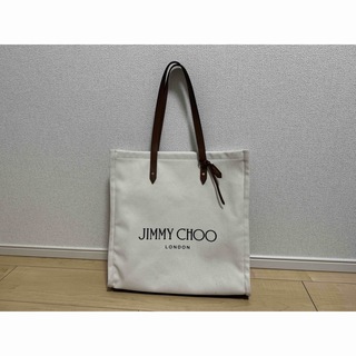 ジミーチュウ(JIMMY CHOO)のジミーチュウ トートバッグ ロゴトート 並行輸入品 ブラウン 美品(トートバッグ)