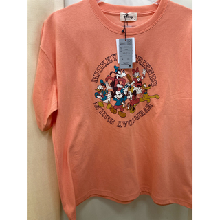 ディズニー(Disney)の新品 ミッキーフレンズ Tシャツ ダンス ピンクオレンジ disney(Tシャツ(半袖/袖なし))