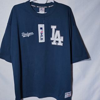 メジャーリーグベースボール(MLB)の新品 Tシャツ XL ドジャース 大谷 MLB メジャーリーグ ワッペン 刺繍(Tシャツ/カットソー(半袖/袖なし))