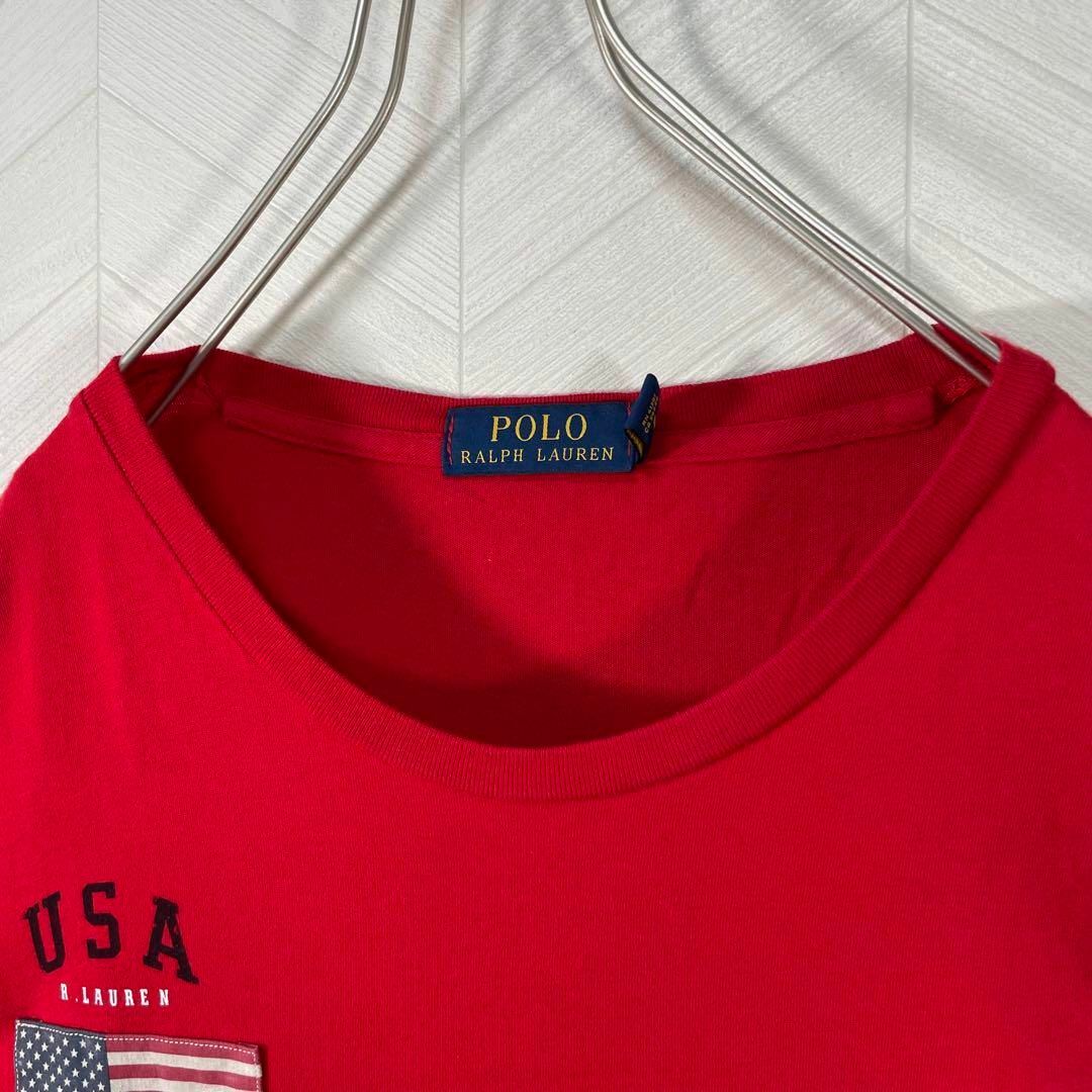 POLO RALPH LAUREN(ポロラルフローレン)のポロラルフローレン Tシャツ 半袖 ビックポニー 刺繍 USA 星条旗 メンズ メンズのトップス(Tシャツ/カットソー(半袖/袖なし))の商品写真